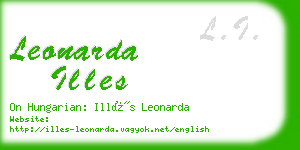 leonarda illes business card